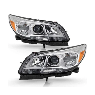 ACANII for 2013-2015 Chevy Malibu Halogen Projector Headlights Headlamps Assembly -Pair