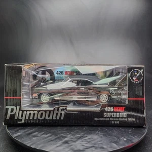 Ertl 1970 Plymouth Superbird 1/18 Diecast Mopar Muscle Car Black Chrome NIB ๐ - Picture 1 of 6