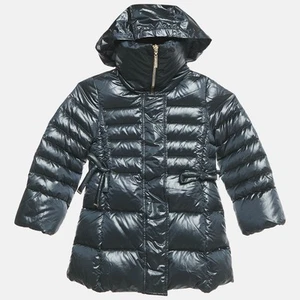 Simonetta Kids Navy Blue Nylon Hooded Down Jacket 4 Yrs - Picture 1 of 6