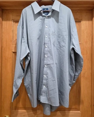 Lot Of 2 Stafford Travel Comfort Big 20 36-37 Stretch Mens Button Up Gray White - Image 1 of 4