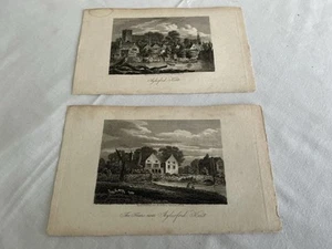 Aylesford Kent 2 antiche incisioni C 1812 J S Conservatore da antiche reliquie pub - Foto 1 di 13