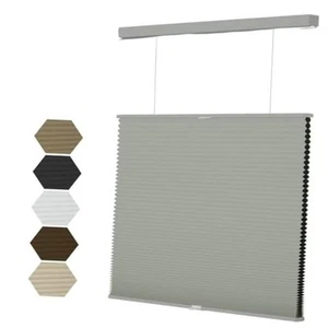  Top Down Bottom Up（TDBU Cellular Shades, 1.5 inch 28"W x 72"H Gray-blackout - Picture 1 of 7