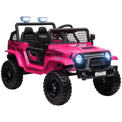 Electric Ride On Truck 12V Suspension Remote Control Pink 3-6 Years 50kg - Image 1 of 4