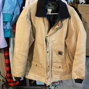 Vintage Berne Apparel Workwear Chore Jacket Brown Canvas Sz 2XL USA Rugged - Picture 1 of 20