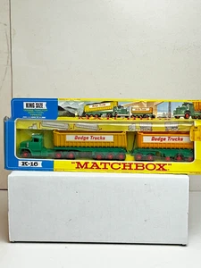 Matchbox King Size No. K-16 Dodge Semi Truck with Dump Trailers & Original Box - Picture 1 of 21