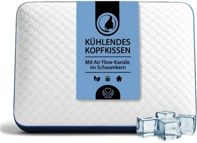 MaxxGoods kühlendes Memory Foam Kopfkissen mit Air Flow Kanälen 60x40x15cm - Bild 1 von 4