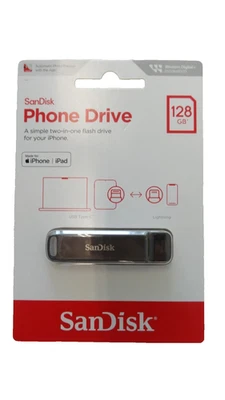 SanDisk 128GB iXpand Flash Drive Luxe, para iPhone e iPad - SDIX70N-128G-AG6NE - Imagem 1 de 3