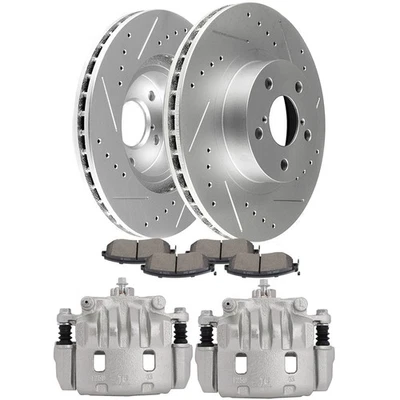 Pinzas de freno delanteras rotores de freno pastillas de freno 8 piezas para Subaru Impreza 2011-2016 Foto 1 de 4