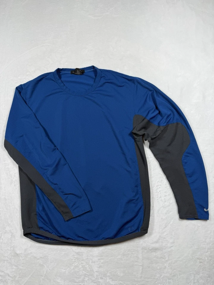 Camisa térmica seca vintage Nike Sphere para hombre L Y2K azul gris manga larga Foto 1 de 4