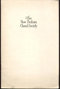 New Britain CT Choral Society programa Elijah 1923 - Imagen 1 de 1