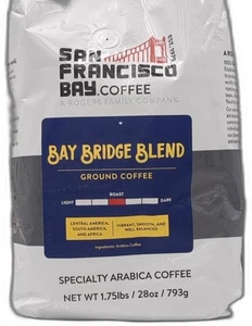 *10-09-2025* San Francisco Bay Ground Coffee – Bay Bridge Blend 28oz Bag Medium - Picture 1 of 5