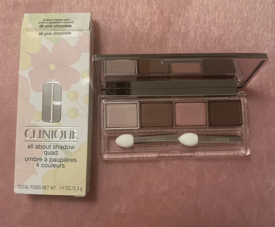 Clinique All About Shadow Quad 06 Pink Chocolate 4.8g Full Size - Image 1 of 1