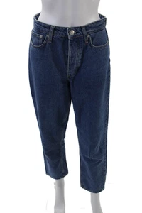 Rag & Bone Womens Cotton High Rise Alissa Barrel Leg Jeans Blue Size 26 - Picture 1 of 5