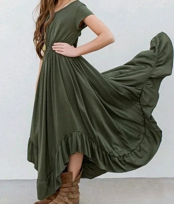 Joyfolie Braelyn Dress Olive Green NWT Size 7 - Image 1 of 4