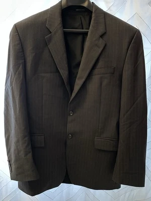 Jaqueta casaco esportivo Lauren Ralph Lauren masculina blazer 42L listra preta 2 botões - Imagem 1 de 4