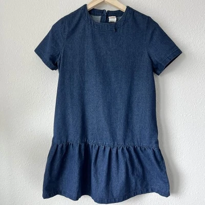 Vestido para mujer Forever 21 azul denim cintura caída volantes dobladillo talla pequeña EE. UU. 4 Foto 1 de 4