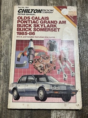 Pontiac Grand Am Olds Calais Buick Skylark Chiltons 1985-1986 manual de reparación automática Foto 1 de 4