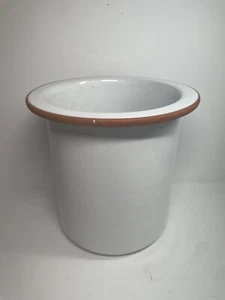 Dansk Terra Cotta White Glazed  Container - Picture 1 of 7