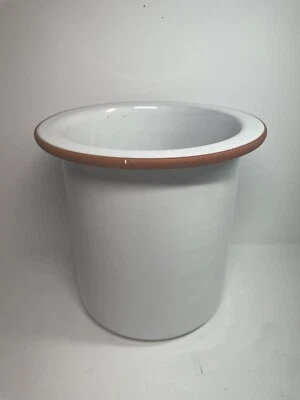 Contenedor esmaltado blanco terracota Dansk Foto 1 de 4