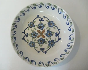 ALLIED Design Blue Pansy 11" Serving Bowl - Picture 1 of 8