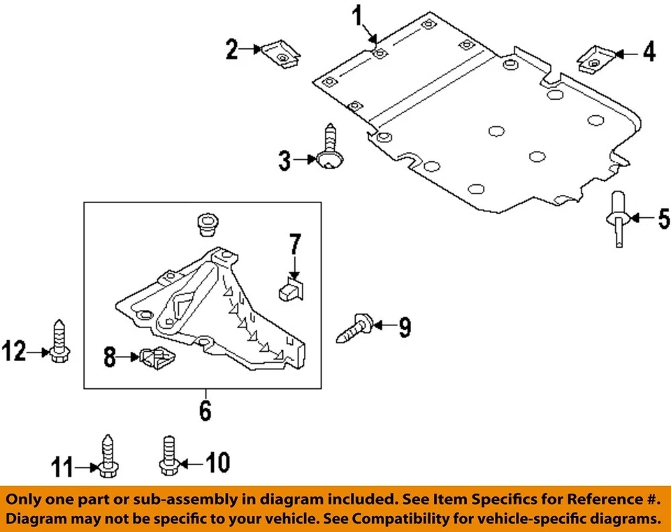 Escudos contra salpicaduras todo terreno AUDI OEM 17-25 A4 - Clip protector trasero 4N0825429 Foto 1 de 1