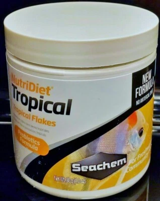 SEACHEM NUTRIDIET®  TROPICAL FLAKES PROBIOTICS FORMULA AQUARIUM FISH FOOD - Image 1 of 4