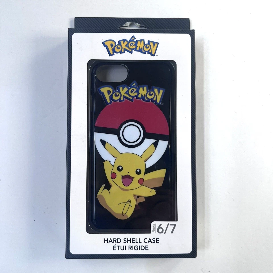Funda rígida protectora para iPhone 6/7 Pokemon Pikachu Poke Ball / Negra Foto 1 de 4