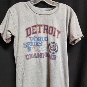 Detroit Tigers Medium Vintage Tee Shirt TRENCH Single Stitch Baseball Tee MLB  - Picture 1 of 4