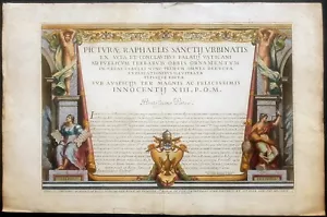 stampa antica Francesco Aquila frontespizio raffaello - Bild 1 von 8