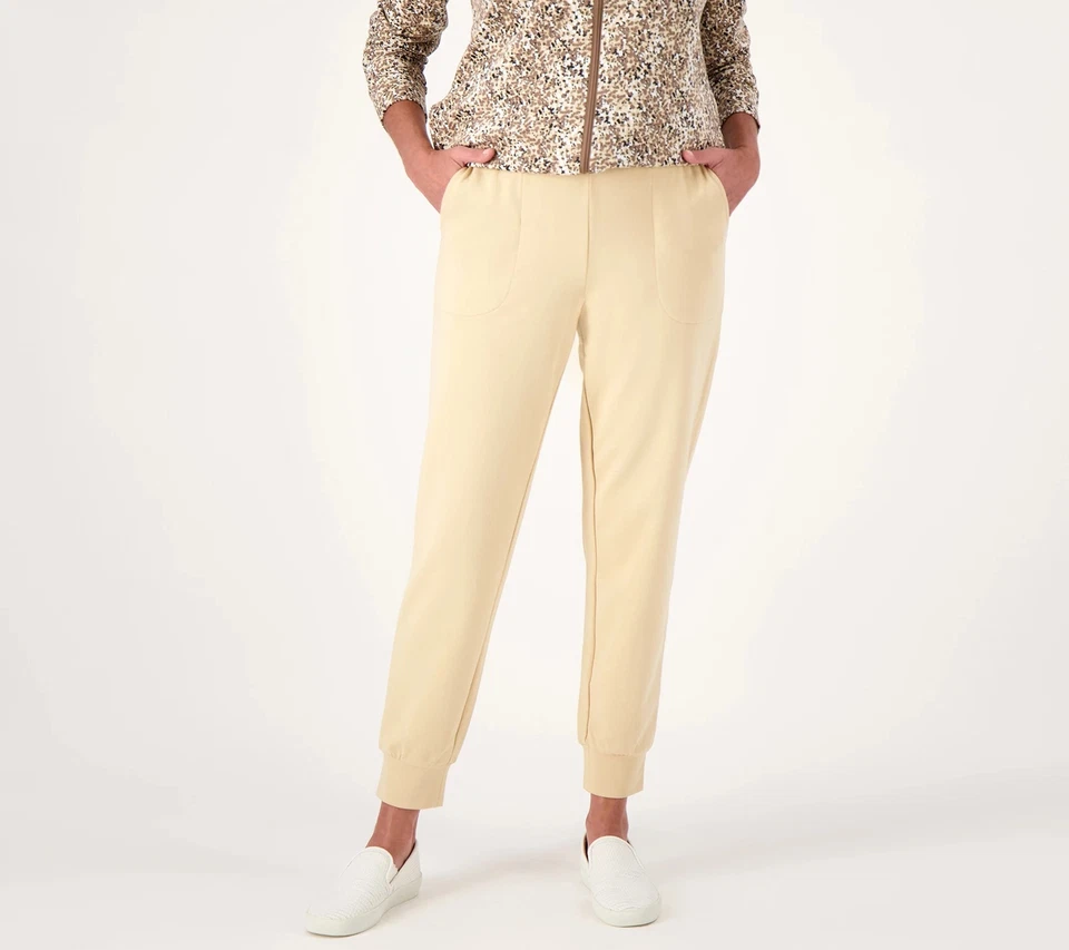 Jogger Sport Savvy Alto Todo el Día con Bolsillo Pantalones Leche de Avena M Nuevo Foto 1 de 1