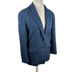 Lauren Ralph Lauren Womens Blue Wool Single-Breasted Blazer Jacket Size 6 - Picture 1 of 9