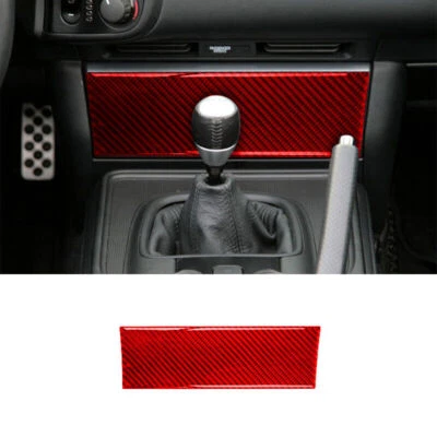 Cubierta de control de panel de radio central de fibra de carbono roja para Honda S2000 2004-2009 Foto 1 de 4