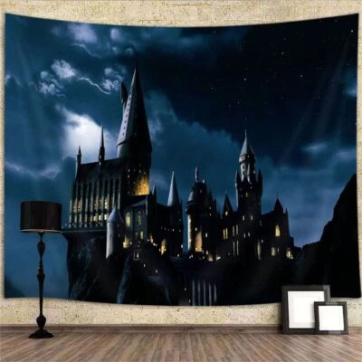 Hogwarts Harry Potter Poster XXL Wandteppich Wandbehang Fototapete Hintergrund - Bild 1 von 4