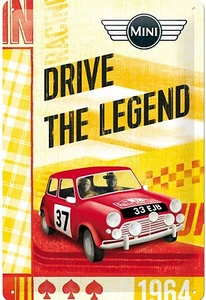 Letrero de chapa Nostalgic Art Mini Drive The Legend Rallye Monte Carlo 20x30 cm * - Imagen 1 de 2