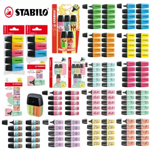 STABILO BOSS MINI Highlighters - Choose Packs of 10, Assorted Colours, Pastels - Picture 1 of 32