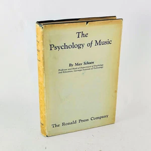 The Psychology of Music Max Schoen 1940 1st Edition HC w/ DJ Teacher Musician - Picture 1 of 5