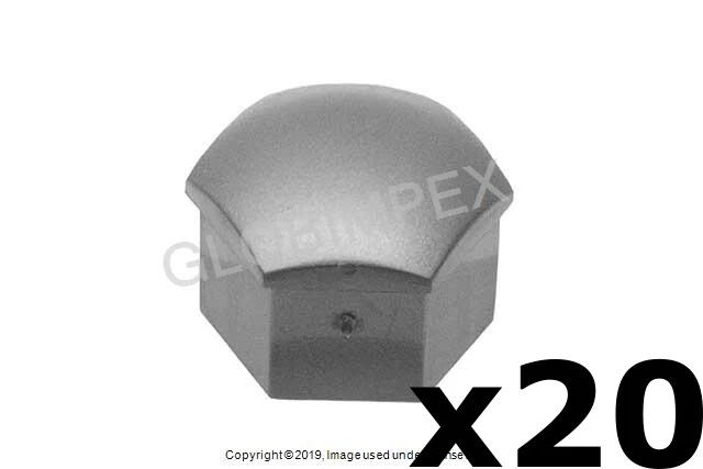 AUDI A3 A4 A5 A6 A7 A8 QUATTRO Q3 (1995-2018) Lug Bolt Cap (Grey) (20) GENUINE - Image 1 of 1