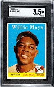 1958 Topps #5 Willie Mays Giants SGC 3,5 - Foto 1 di 2