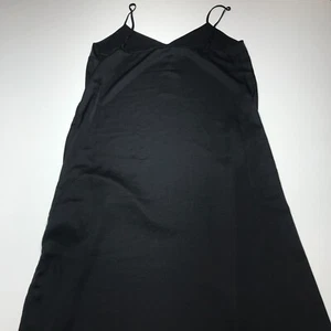 A New Day Slip Dress Womens Large NWT Black V-Neck Sleeveless Midi Lightweight - Picture 1 of 13