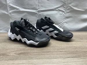Adidas Damen Candace Parker Ausstellung B Mid Carbon schwarz & weiß Schuhe Größe 10 - Bild 1 von 7