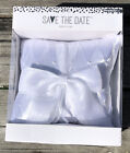 Beautiful Diamond Pearl Bow Save The Date Wedding Ring Ceremony Pillow