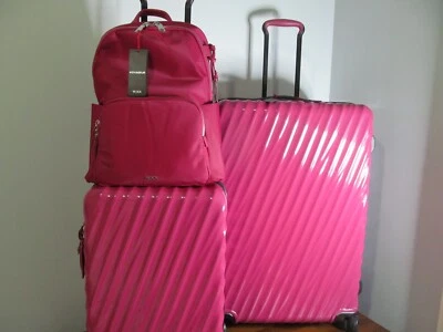 Juego de equipaje Tumi Extended Trip 19 grados, rosa para llevar, check in, mochila, nuevo con etiquetas Foto 1 de 4