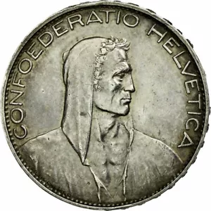 [#73334] Coin, Switzerland, 5 Francs, 1925, Bern, AU, Silver, KM:38 - Picture 1 of 2