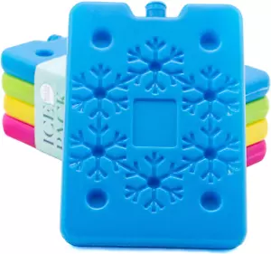 Reusable Ice Packs for Lunch Boxes & Coolers, 4 Pack Slim Freezer Packs - Picture 1 of 12