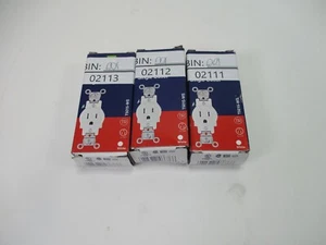 3x Leviton T5015-I 15-Amp 125-Volt NEMA 5-15R, 2P, 3W, Narrow Body  - Picture 1 of 5
