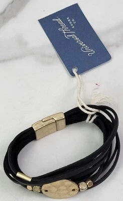 Pulsera de hilo universal sin níquel negro oro cierre magnético Foto 1 de 4