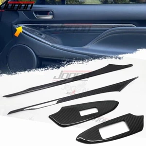 Carbon Inner Door + Window Lift Button Panel Kits For LEXUS RC F Track 2020-2023 - Picture 1 of 13