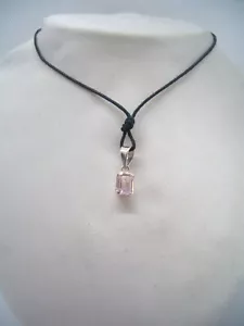 Ciondolo in ARGENTO 925 con Pietra Sintetica rosa - imitazione tormalina - - Foto 1 di 6
