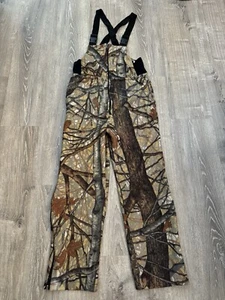 Vintage Cabelas Mens Size S Reg Soft Fleece Overalls Bibs Camo USA - Picture 1 of 10