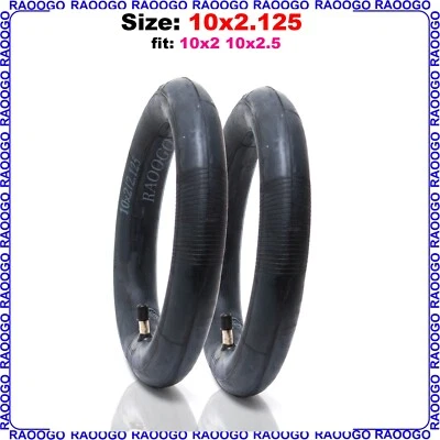 2PCS 10x2.125 Inner Tube for 60/70-6.5 Ninebot G Max 30 Electric Scooter - Image 1 of 4